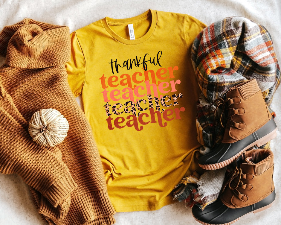 Thankful teacher stacked 5108 DTF TRANSFER