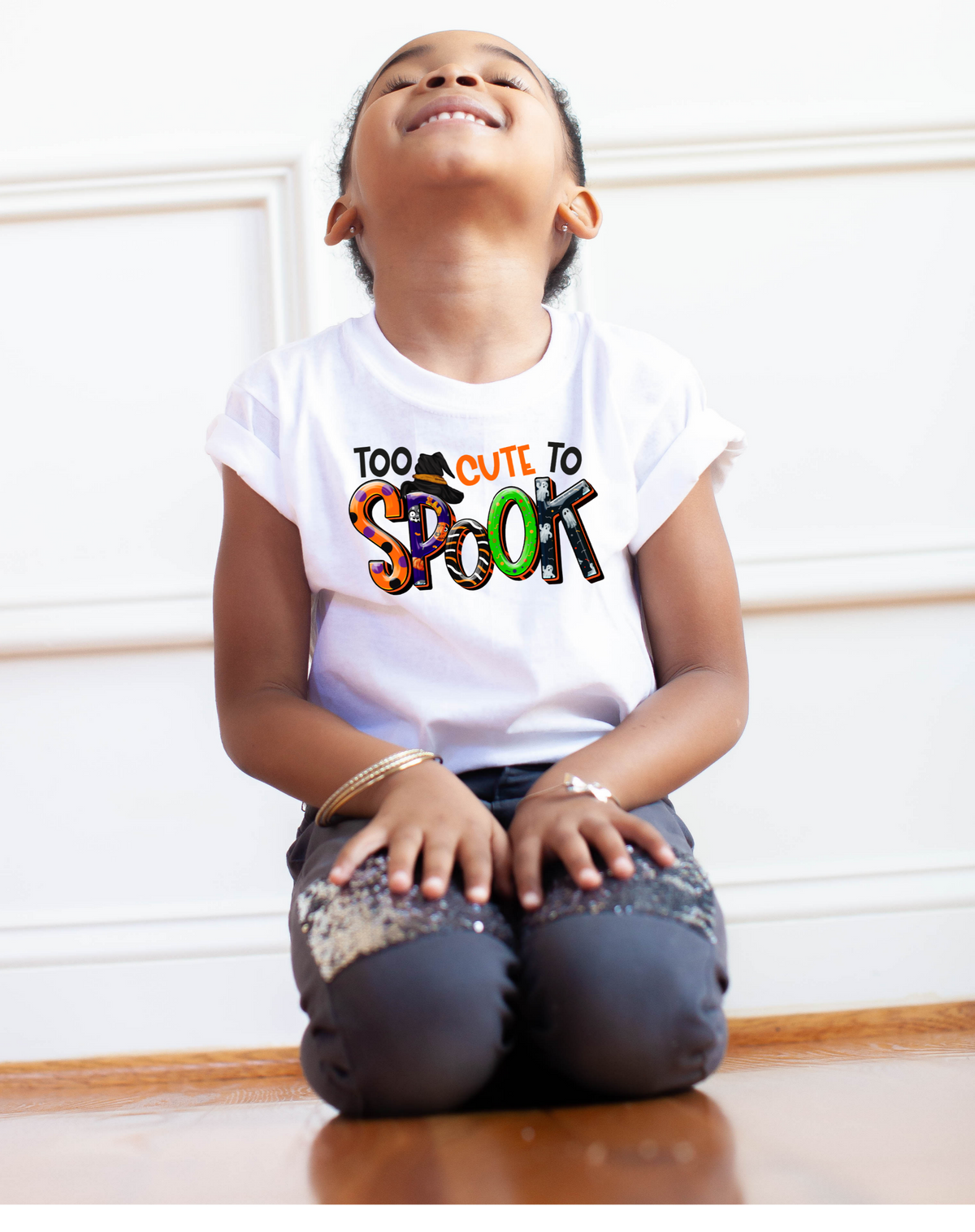 Too cute to spook YOUTH HIGH HEAT screen print transfer