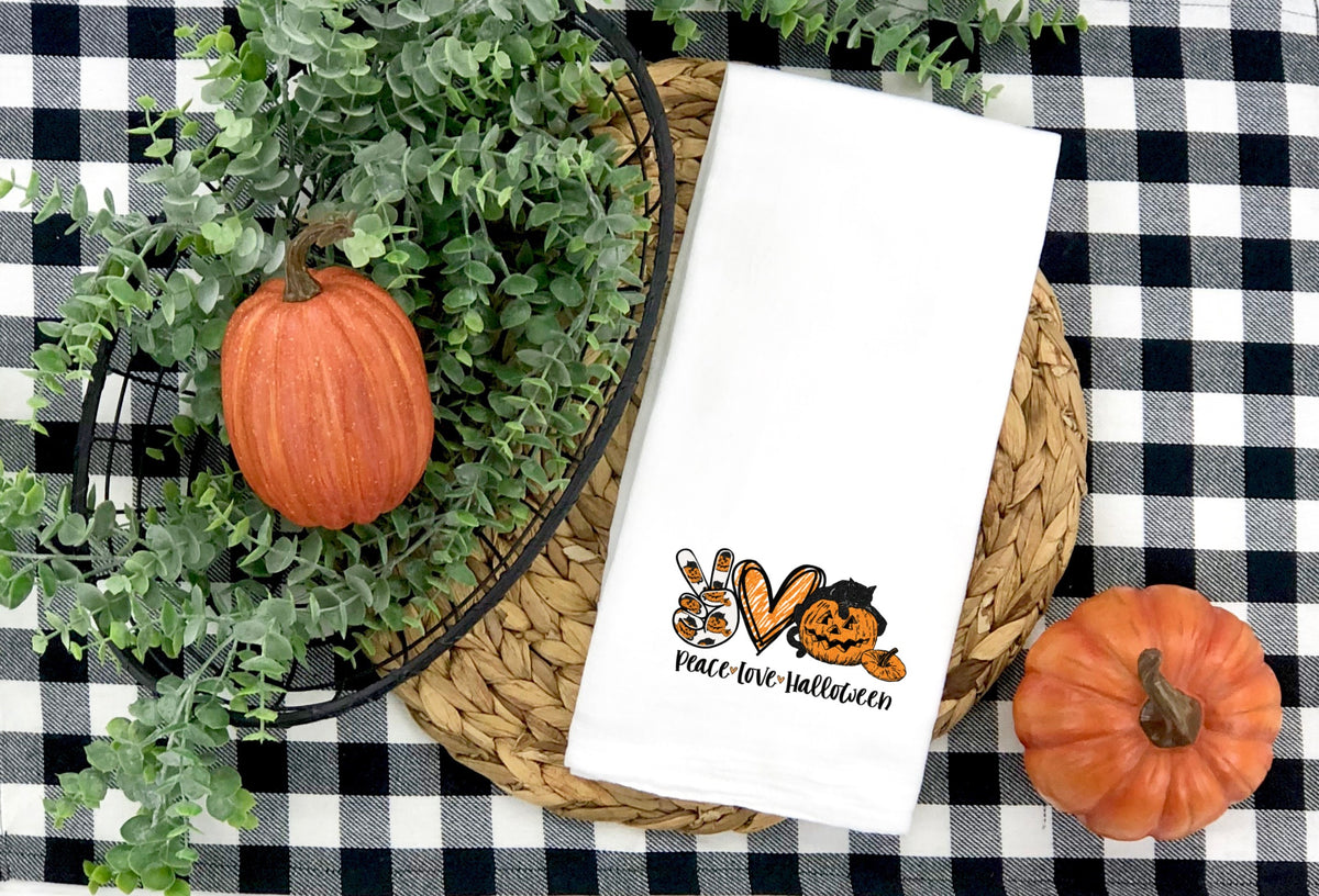 KOOZIE Peace love Halloween 3.5"  HIGH HEAT screen print transfer