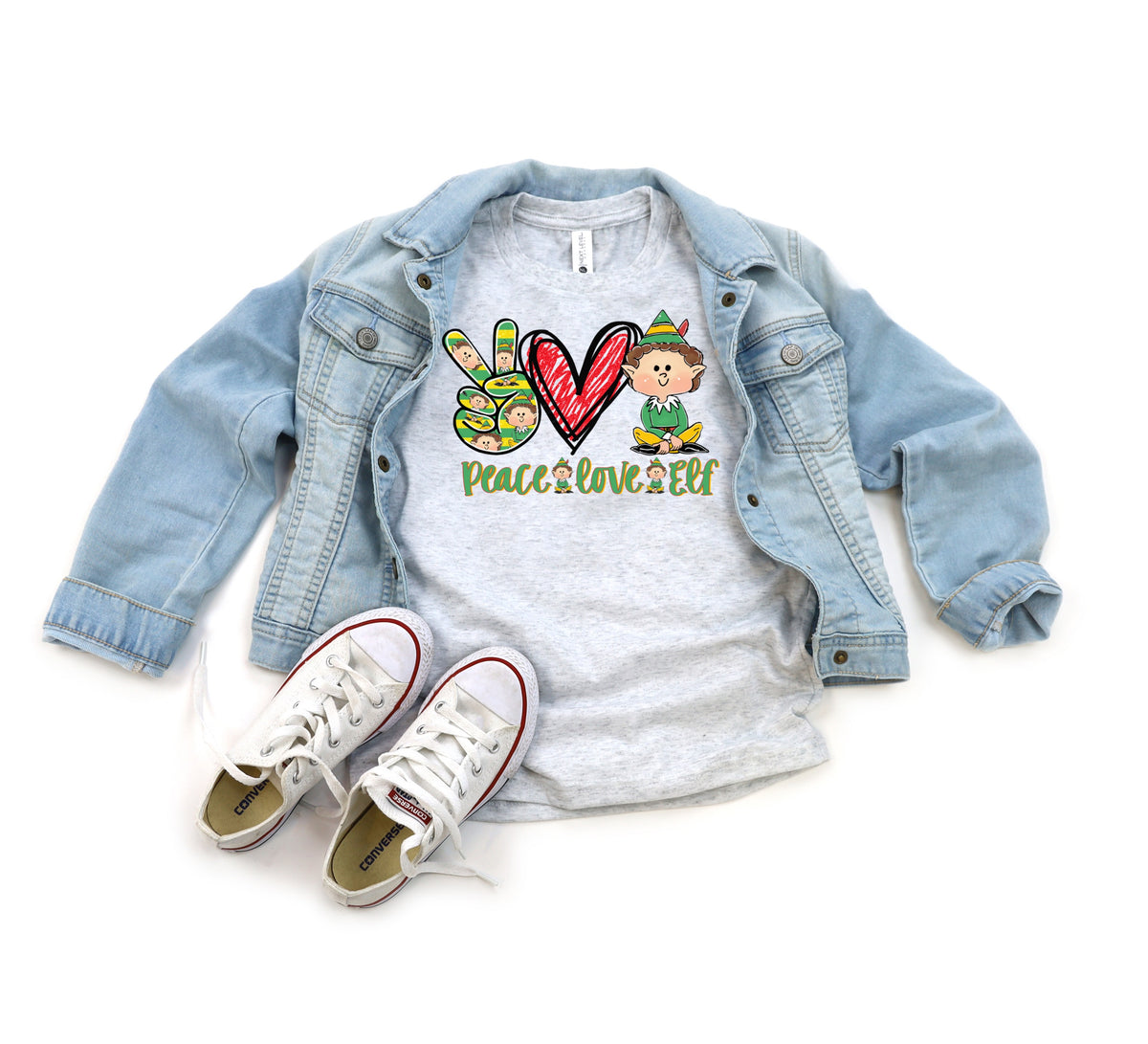 Peace love elf HIGH HEAT YOUTH screen print transfers