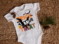 INFANT Trick rawr treat HIGH HEAT screen print transfer