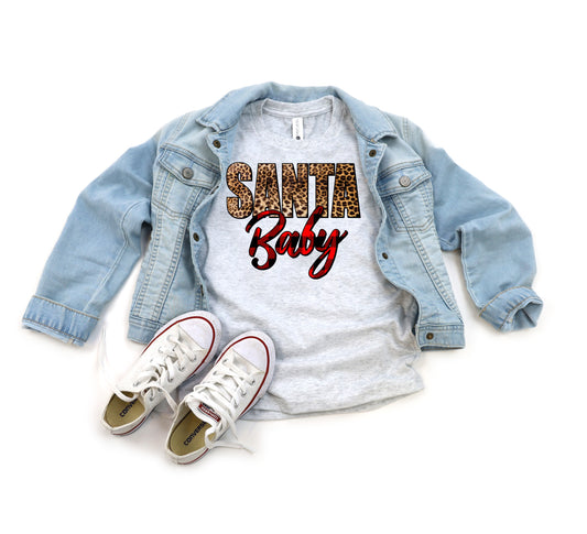 Santa baby YOUTH HIGH HEAT screen print transfer