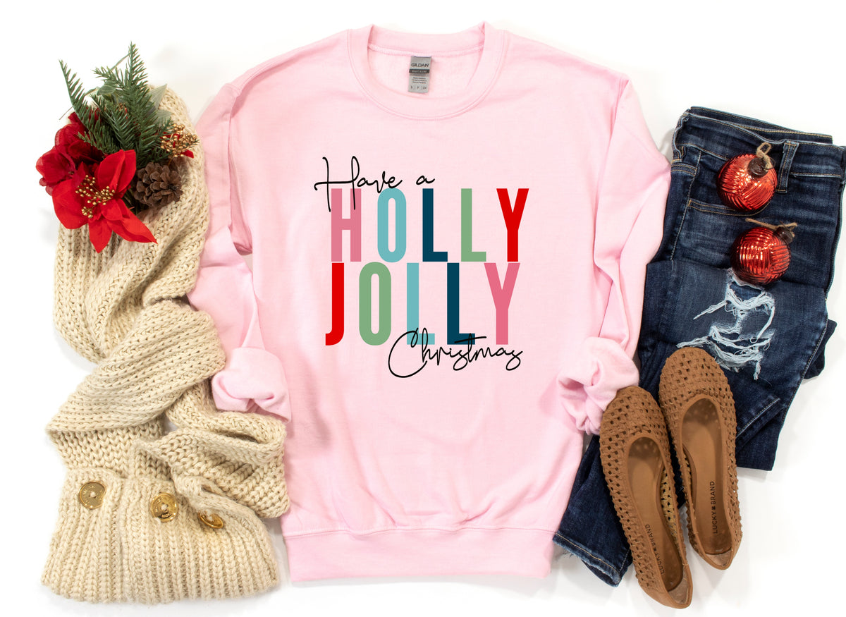 Have a Holly Jolly Christmas HIGH HEAT screen print transfer