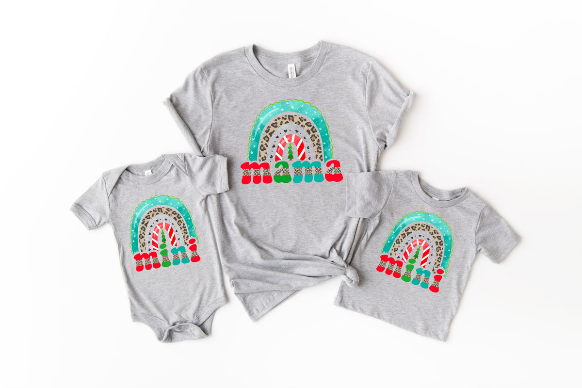 YOUTH Mini Christmas rainbow HIGH HEAT screen print transfer