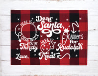 Dear Santa mat screen print transfer