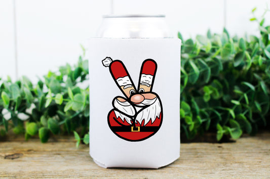 Peace santa HIGH HEAT KOOZIE SIZE screen print transfer