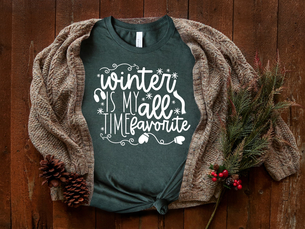 Winter is my all time favorite WHITE screen print transfer