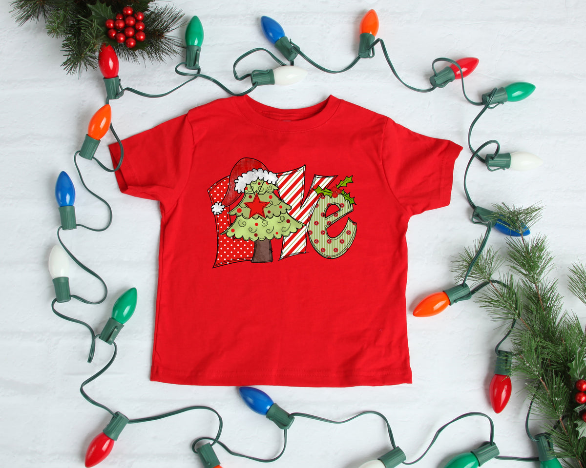 INFANT Love Christmas Tree HIGH HEAT screen print transfer