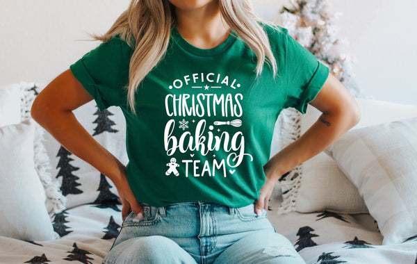 Official Christmas baking team WHITE screen print transfer