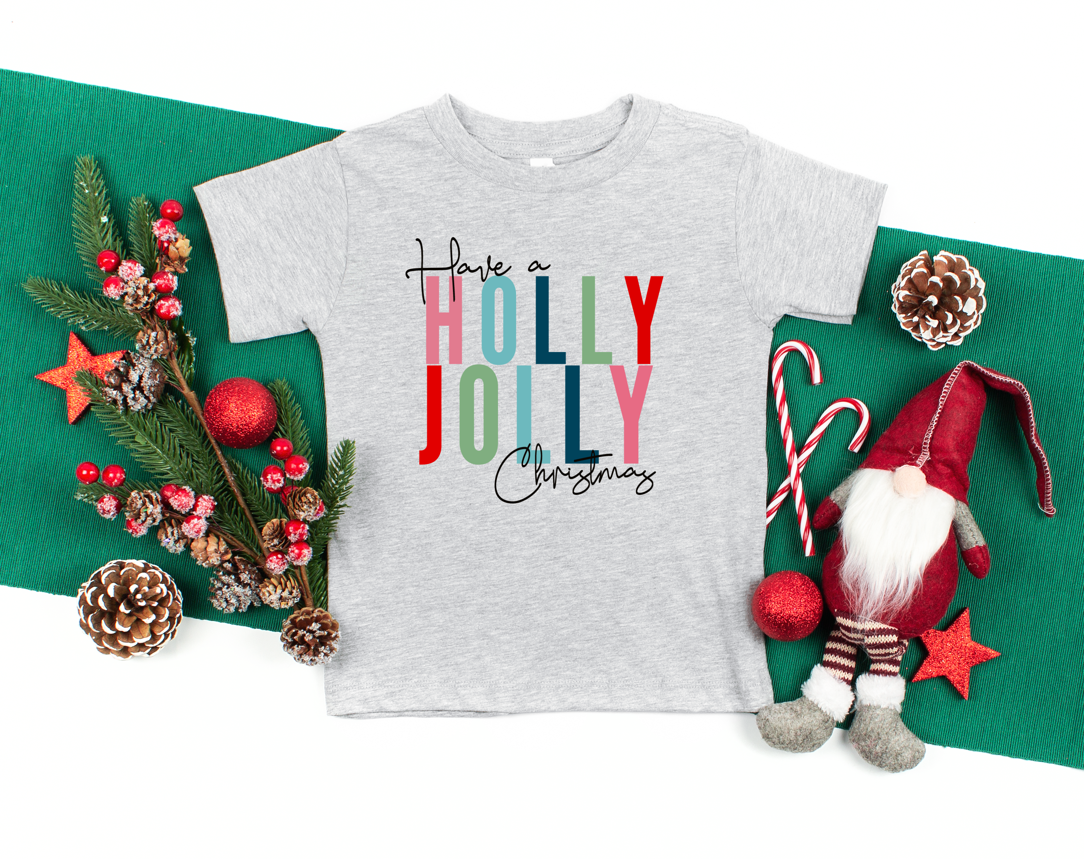 Holly Jolly Christmas Ready to Press Sublimation Transfer