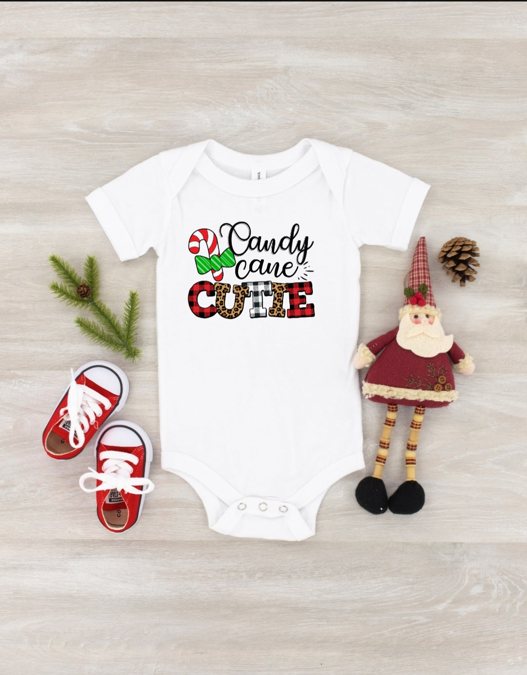 INFANT Candy Cane cutie HIGH HEAT screen print transfer