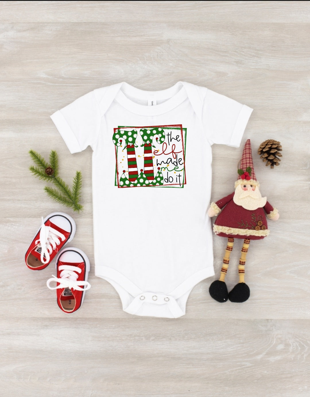 INFANT The elf made me do it HIGH HEAT screen print transfer