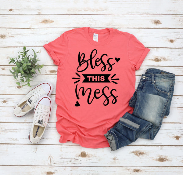 Bless this mess screen print transfer