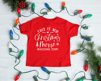 YOUTH This is my Christmas movie watching shirt WHITE screen print transfer