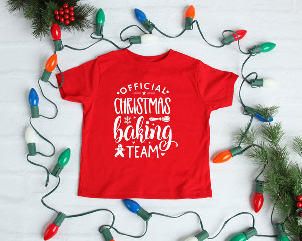 YOUTH Official Christmas baking team WHITE screen print transfer