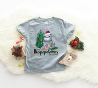 INFANT I want a hippopotamas for Christmas HIGH HEAT screen print transfer