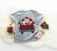 INFANT Santa Claus is coming to town truck HIGH HEAT screen print transfer