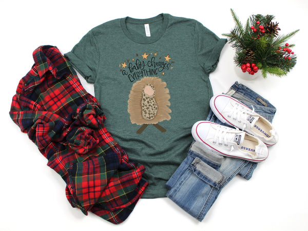 A baby changes everything HIGH HEAT screen print transfer