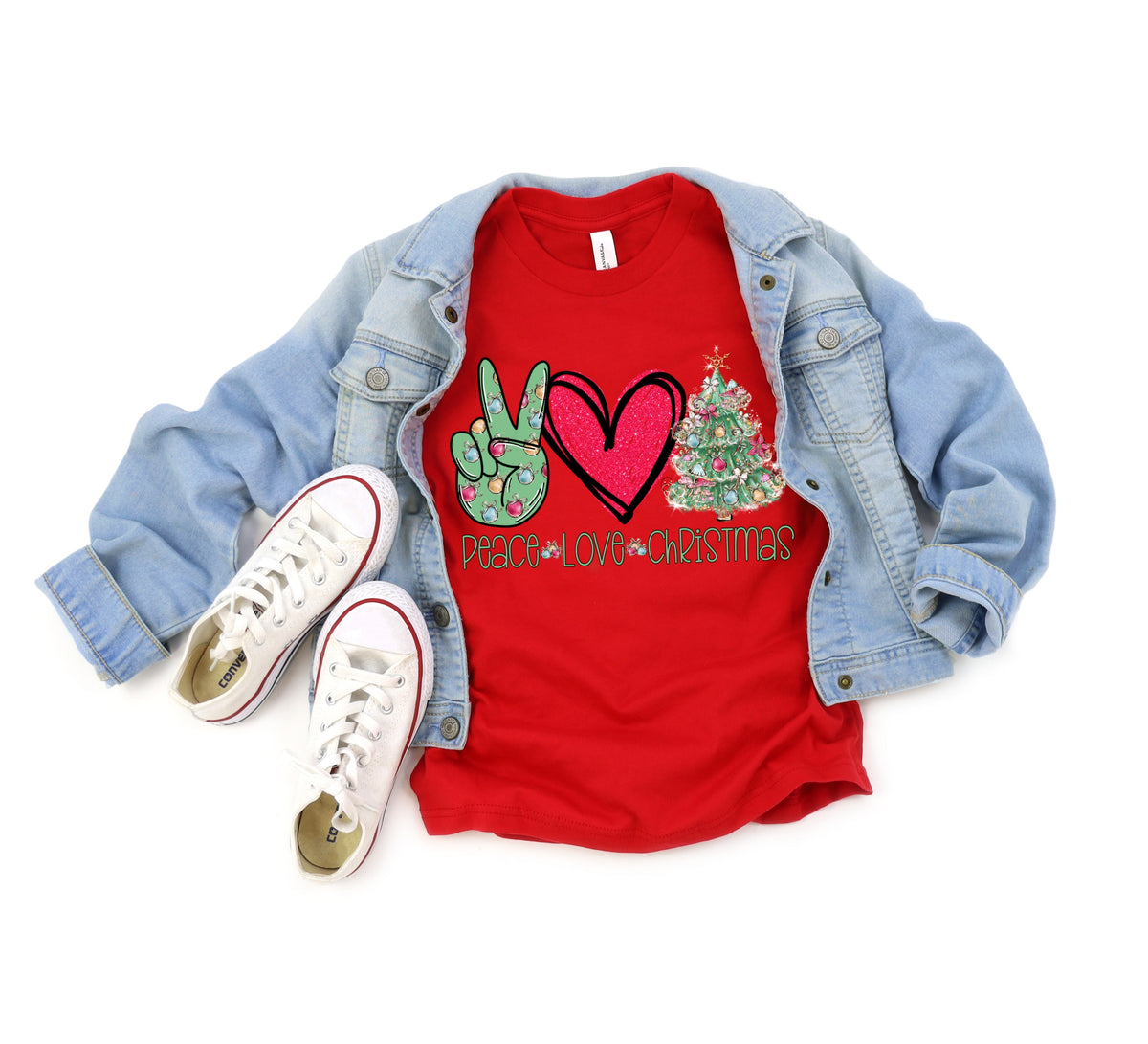 YOUTH Peace love Christmas  HIGH HEAT screen print transfer