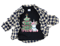INFANT All I want for Christmas is a UNICORN HIGH HEAT screen print transfer