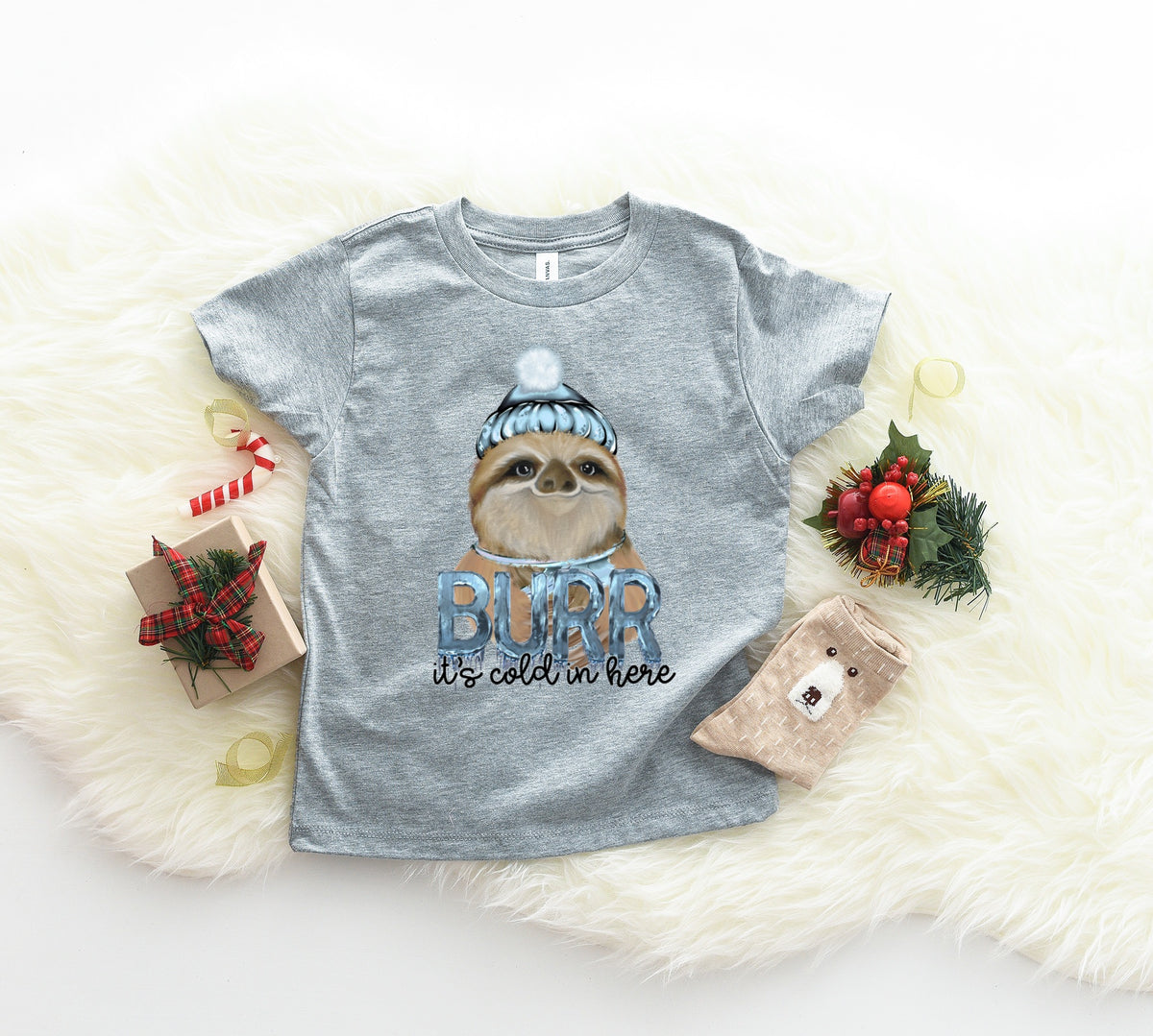 YOUTH BURR it's cold in here sloth HIGH HEAT screen print transfer