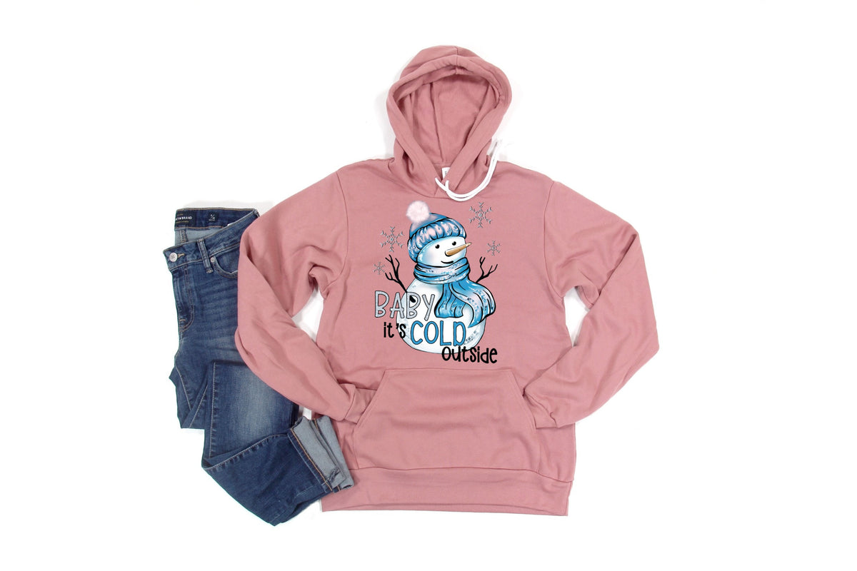 BLUE Snowman Baby it's cold outside HIGH HEAT screen print transfer