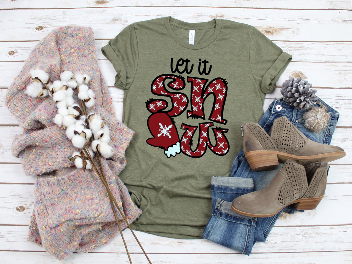 Let it snow HIGH HEAT screen print transfer