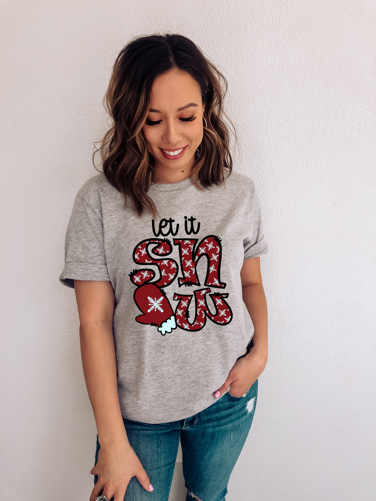 Let it snow HIGH HEAT screen print transfer