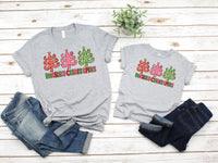 YOUTH Merry Christmas trees(colorful) HIGH HEAT SCREEN PRINT TRANSFER