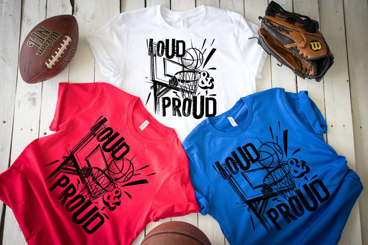 BLACK Loud & Proud (basketball) screen print transfer