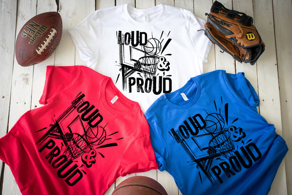 BLACK Loud & Proud (basketball) screen print transfer