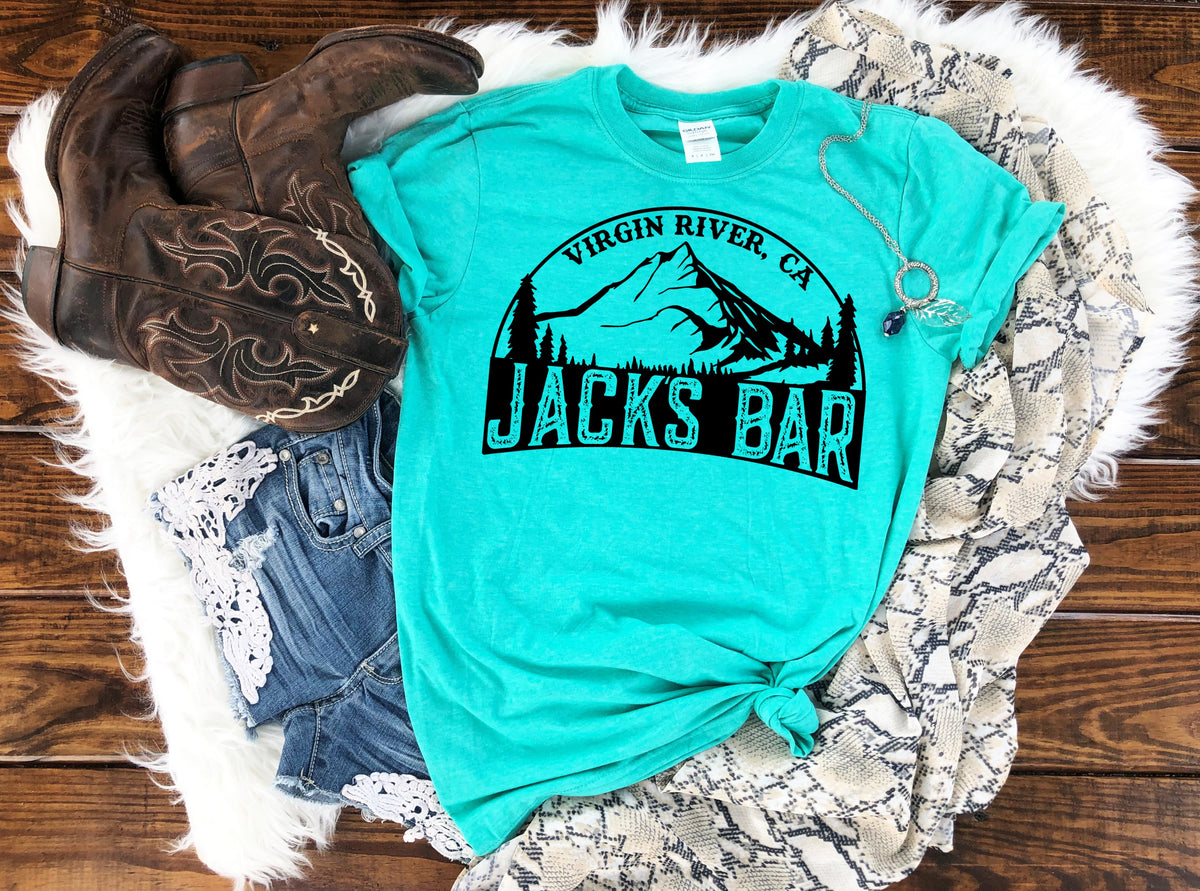 BLACK Jack's Bar screen print transfer