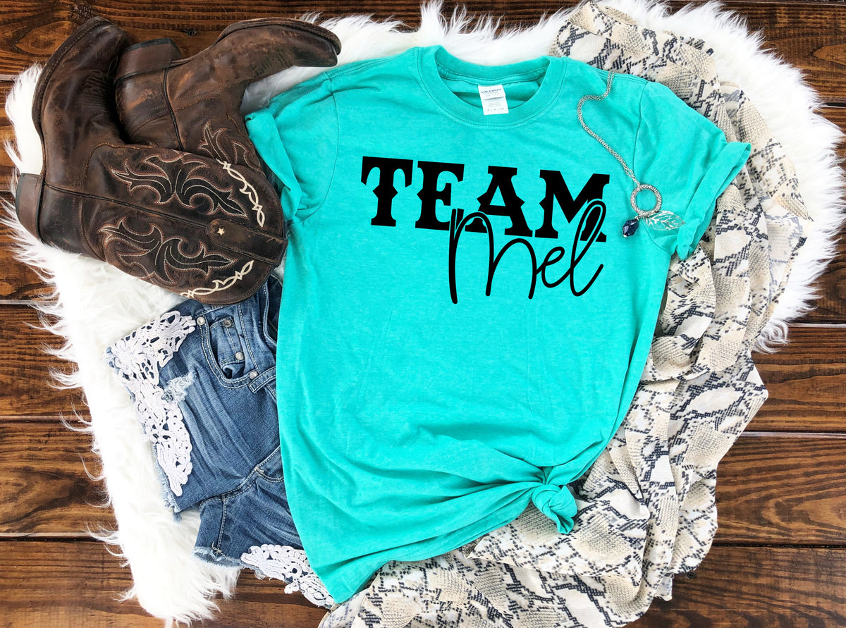 BLACK  Team Mel screen print transfer