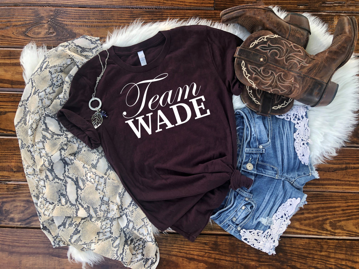 Team Wade WHITE screen print transfer