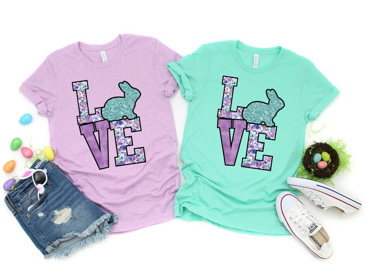 LOVE Easter/Bunny HIGH HEAT screen print transfer