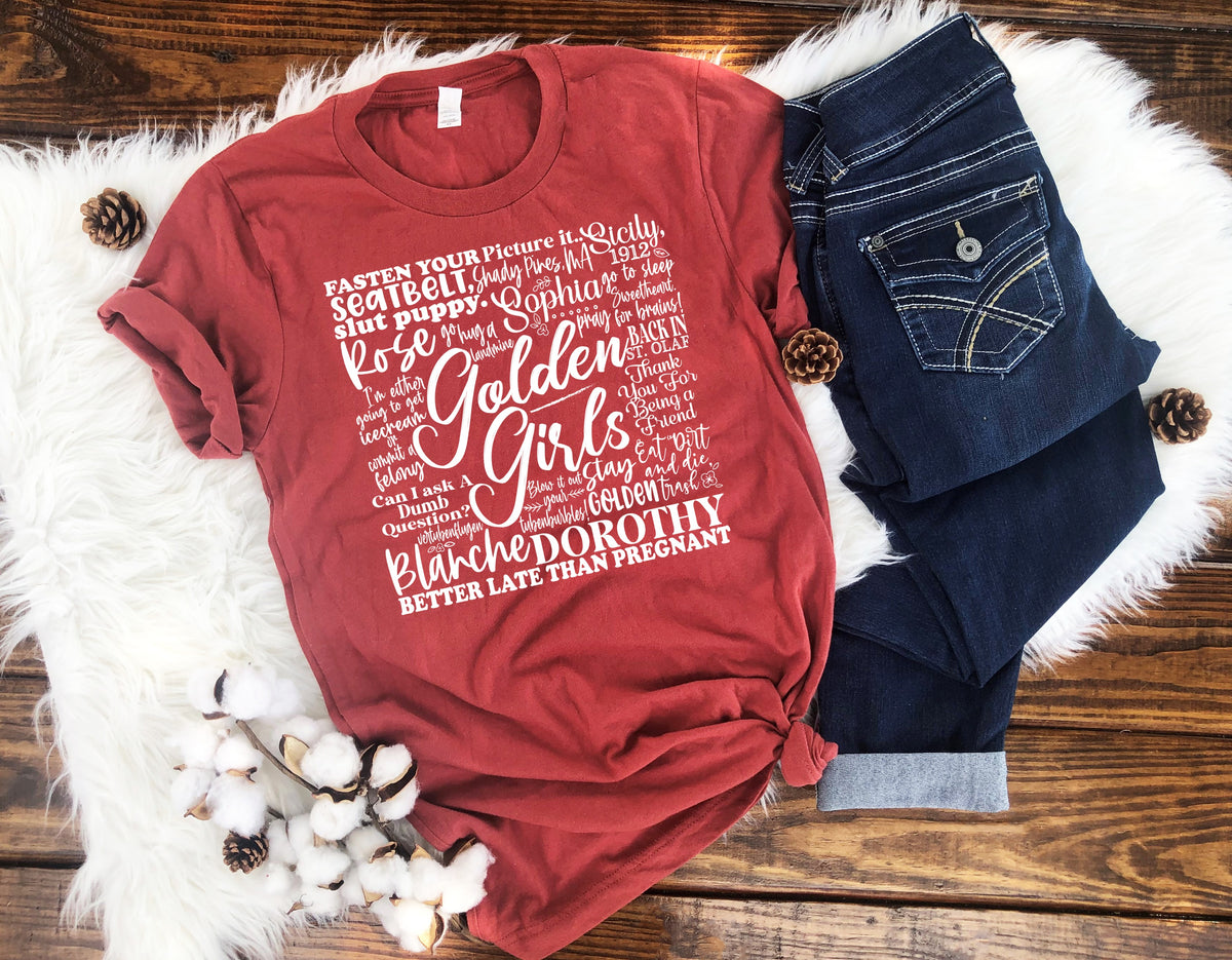 WHITE Golden girls Subway screen print transfer