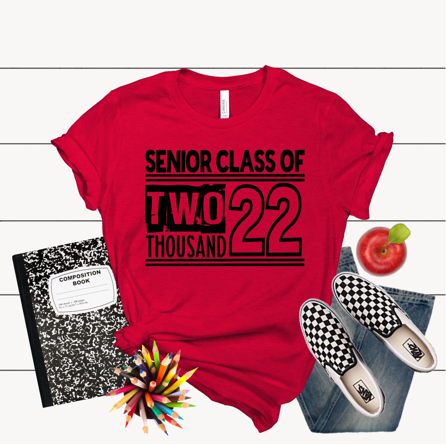 Senior class of two thousand 22 BLACK screen print transfer