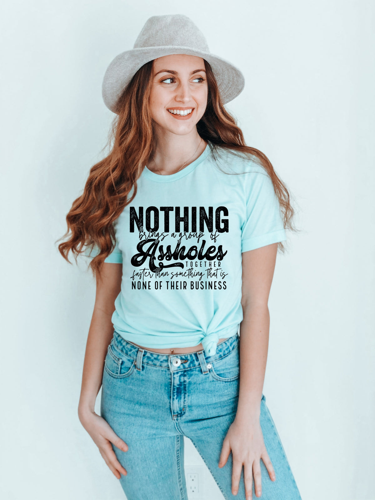 Nothing brings a group of assholes together faster than something that is none of their business BLACK screen print transfer