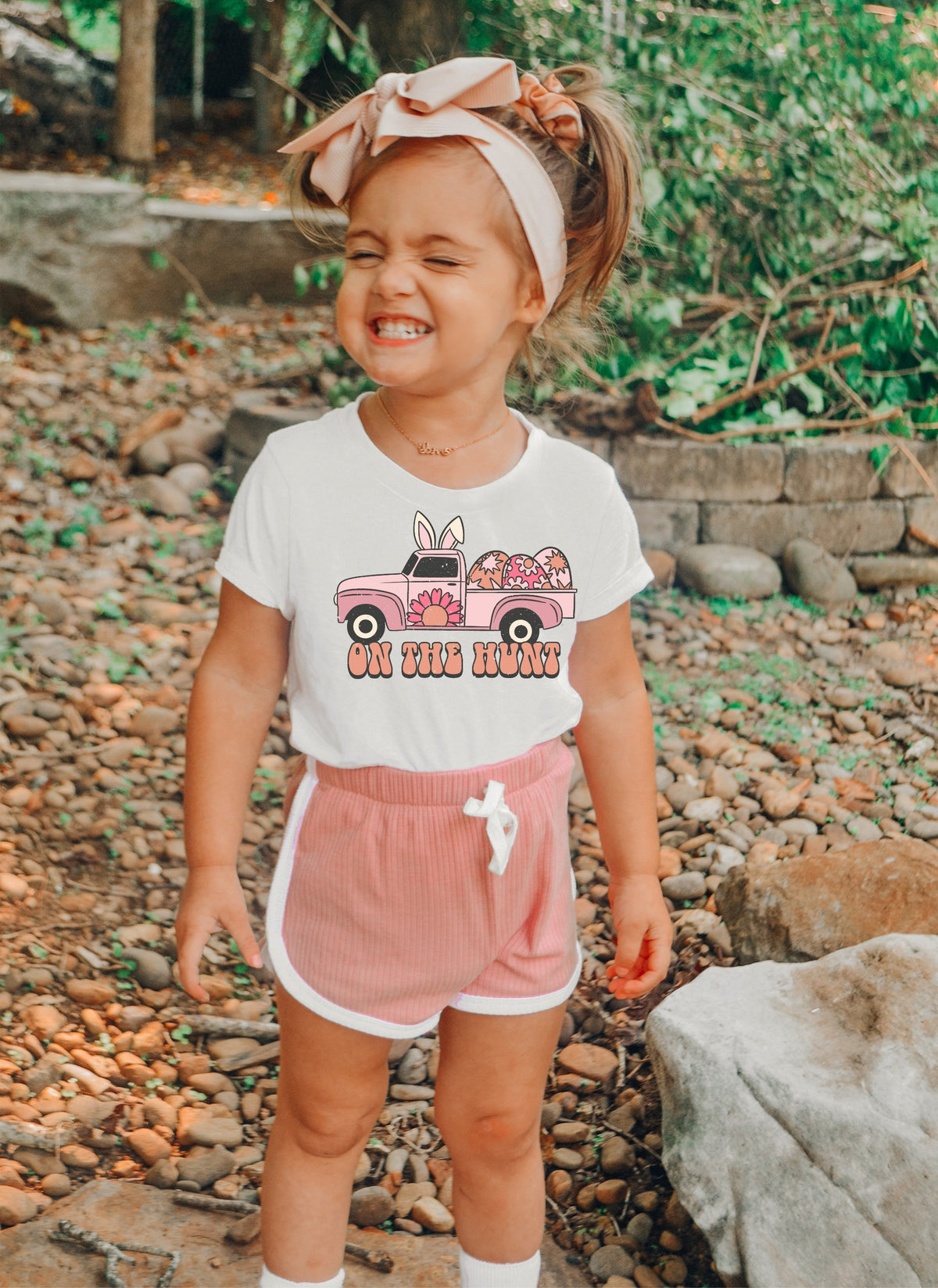 INFANT GIRLS On the hunt truck HIGH HEAT screen print transfer