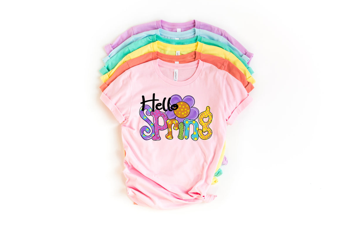 Hello spring HIGH HEAT screen print transfer