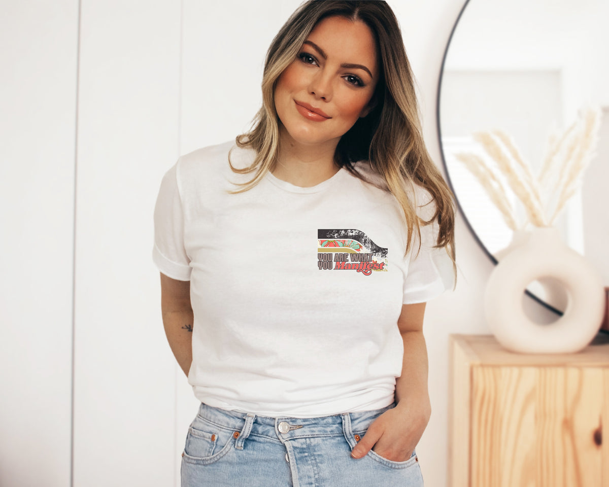 You are what you manifest pocket HIGH HEAT screen print transfer