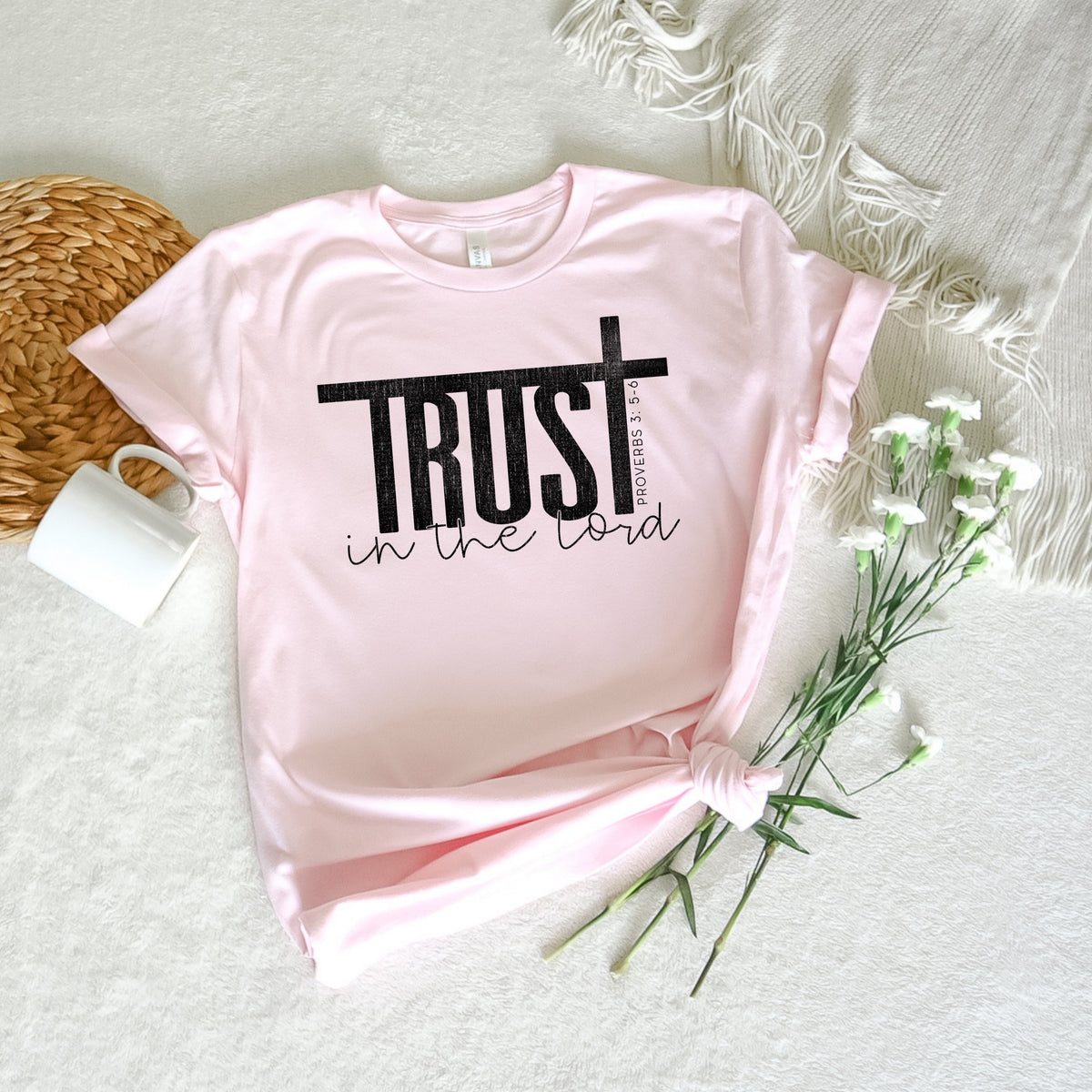 Trust in the lord BLACK screen print transfer