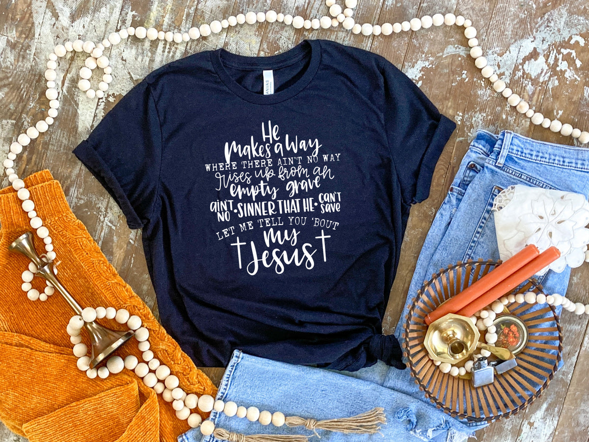 WHITE He makes a way where there ain't now way screen print transfer