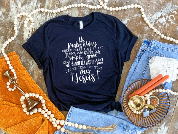 WHITE He makes a way where there ain't now way screen print transfer