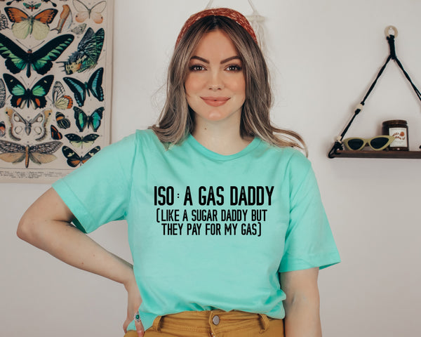 BLACK ISO: A gas daddy (like a sugar daddy but they pay for my gas) screen print transfer