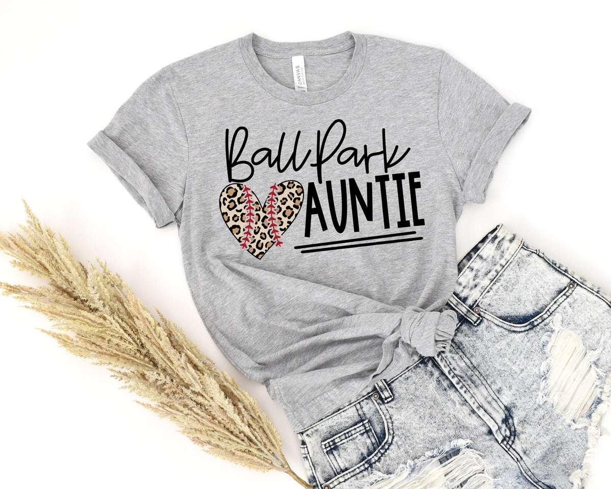 Ballpark AUNTIE HIGH HEAT screen print transfer