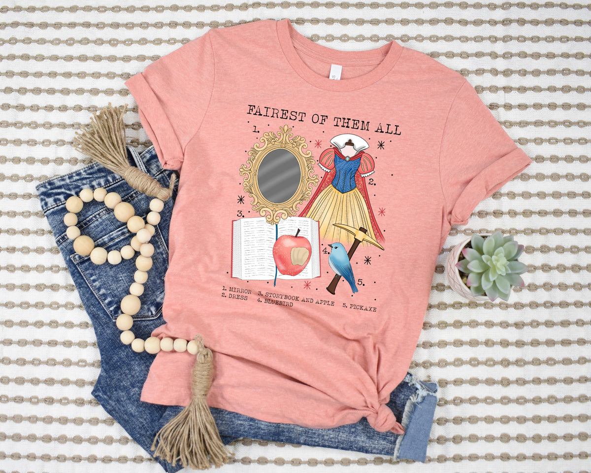 Fairest of them all HIGH HEAT screen print transfer 12" tall 9.5 wide