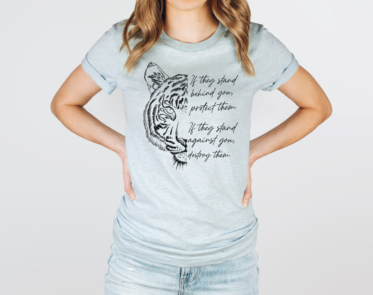 If they stand behind you, protect them BLACK screen print transfer