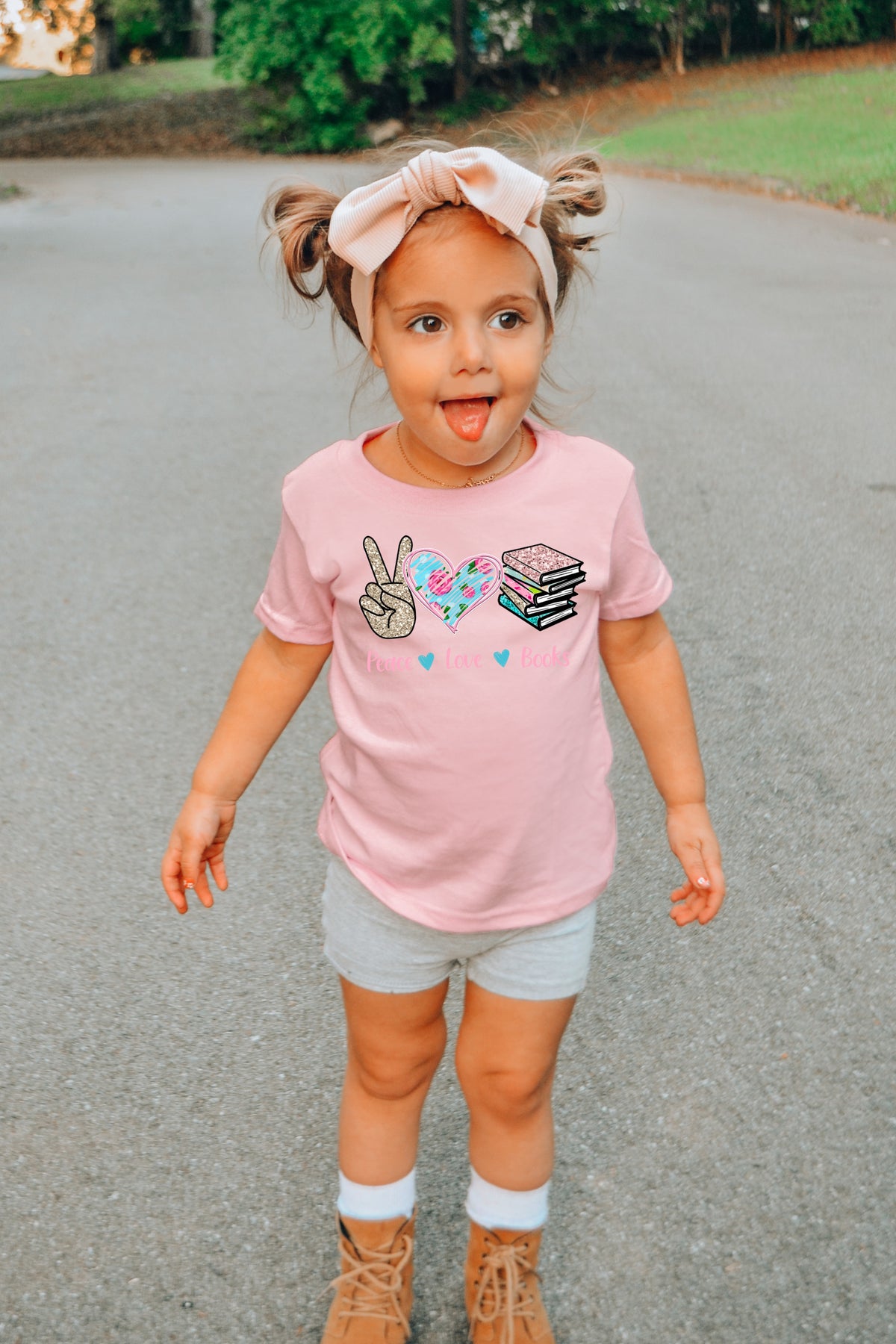 Peace love books YOUTH LOW HEAT screen print transfer