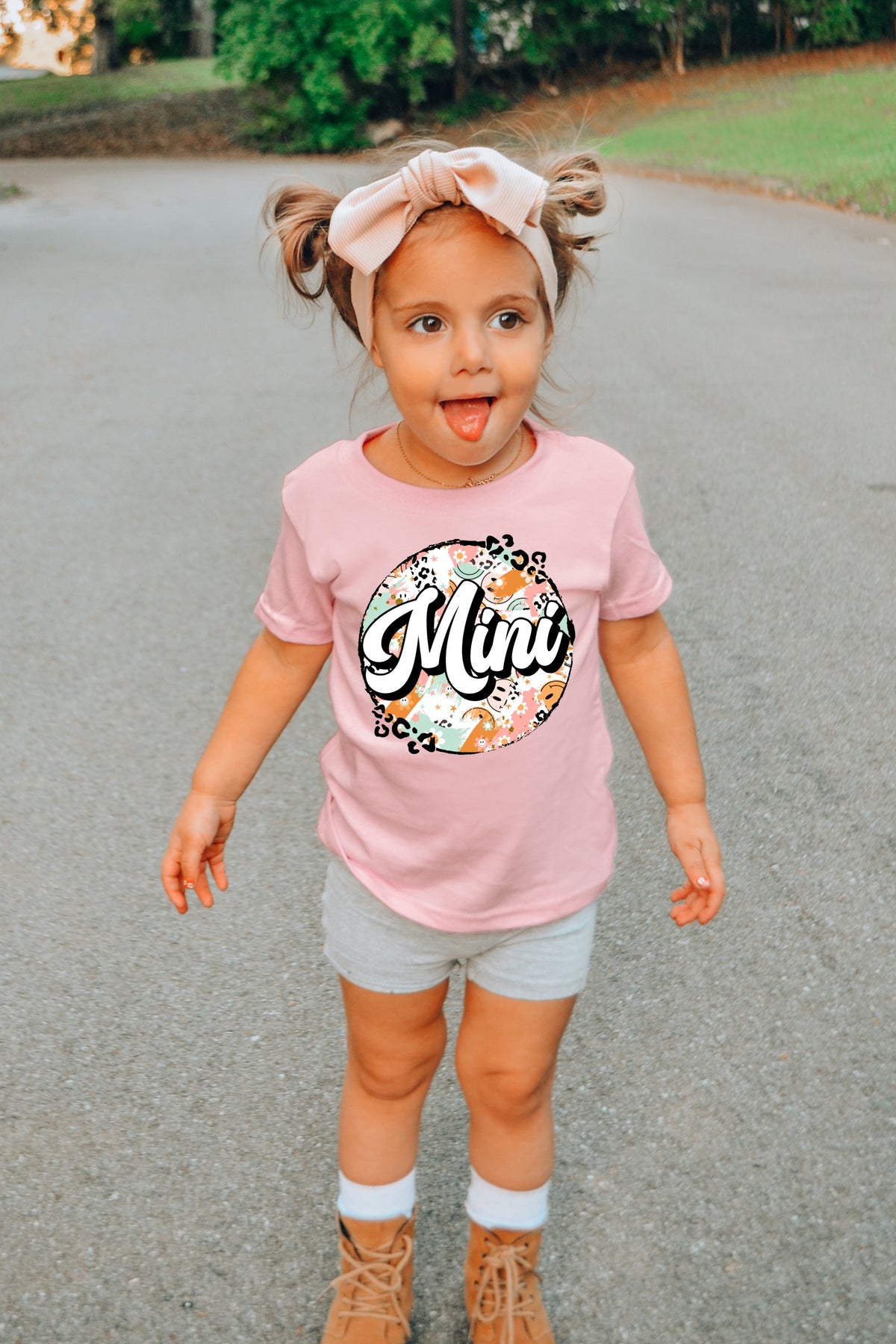 YOUTH Mini happy retro CIRCLE HIGH HEAT screen print transfer